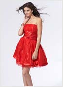 Short red dress